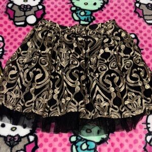 Elegant Black and Gold Women's Skirt